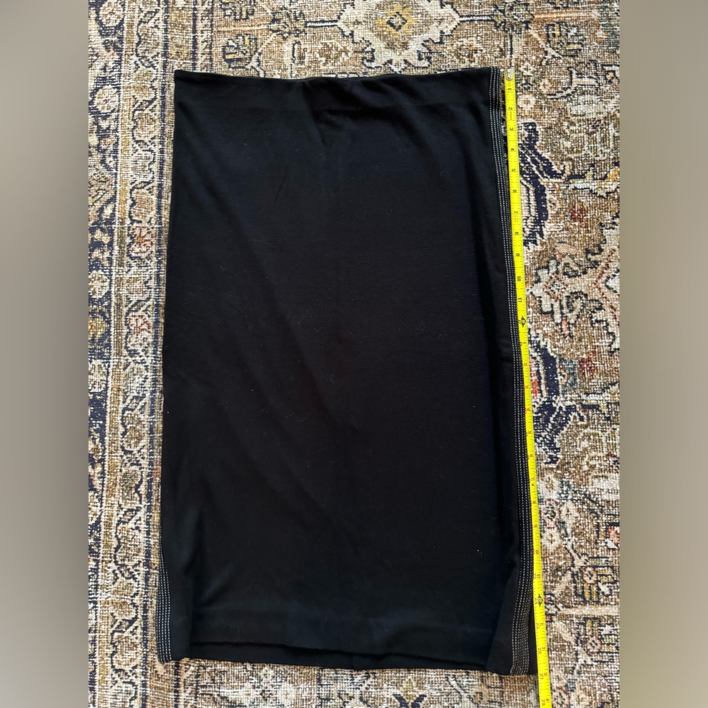 Black Size M Ann Taylor Pencil Skirt with Silver Detailing